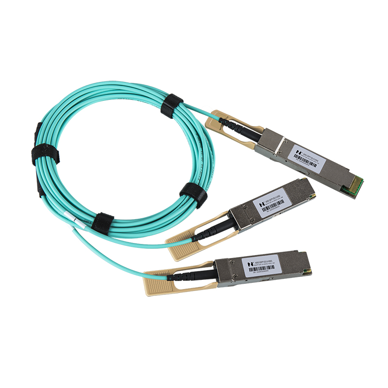 鸿章400G-AOC高速传输QSFP56-DD to 2xQSFP56多模光缆超算IB